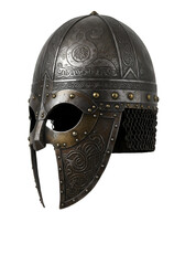 Ornate medieval helmet, detailed design