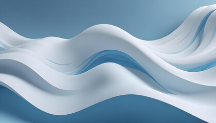 Naklejka premium Elegant blue abstract white wave background with gradient effect