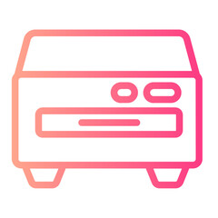 Obraz premium dvd player gradient icon