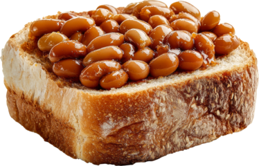 baked bean with bread 