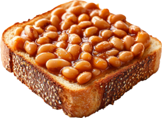 baked bean with bread 