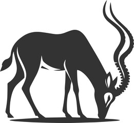 Wild animal antelope illustration silhouette vector