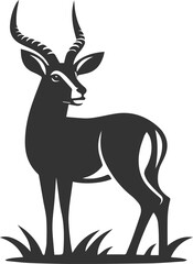 Wild animal antelope illustration silhouette vector