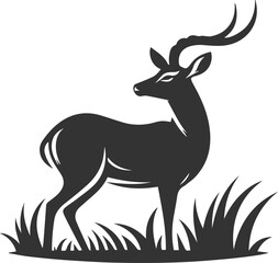 Wild animal antelope illustration silhouette vector