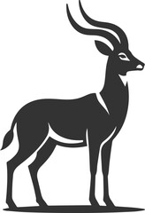 Wild animal antelope illustration silhouette vector