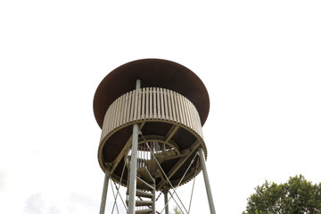 Wooden watch tower explore bird watching hiking hike nature reserve vacation.
