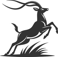 Wild animal antelope illustration silhouette vector