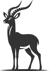 Wild animal antelope illustration silhouette vector