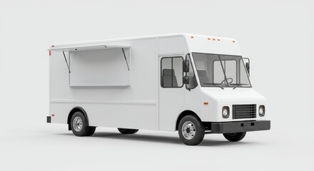 White food truck design mockup