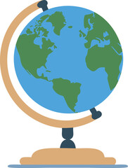 world map earth flat vector illustration