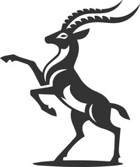Wild animal antelope illustration silhouette vector