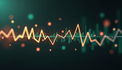 Obraz premium Financial Data Visualization Line Graph Bar Chart Business Intelligence Growth 