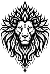Fototapeta premium Tribal Lion Head Vector art design