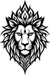 Obraz premium Tribal Lion Head Vector art design