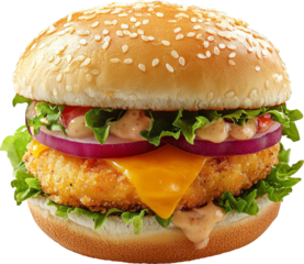 fish burger with cheese 