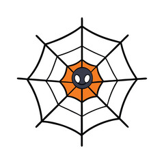 Halloween Spider Web Vector Illustration.