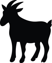 Obraz premium Black Goat Silhouette