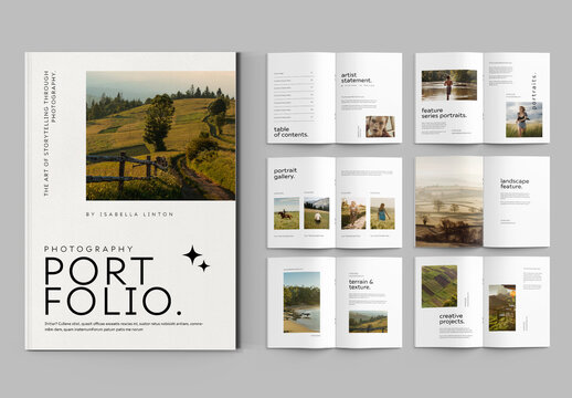 Modern Photography Portfolio Magazine Layout for Creative Professionals