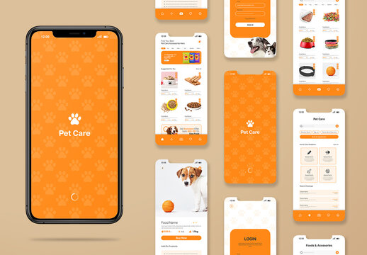 Pet Care Service Mobile App Ui Design Template