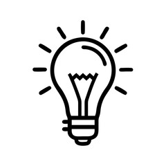 Fototapeta premium Icon of a Light Bulb 