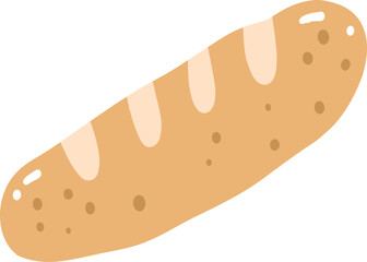 Bread Illustration, Cozy Bakery Clipart, Rustic Breakfast Art

