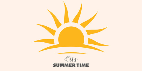 Summertime Sun Design Yellow Rays, Heat, Vacation Vibes