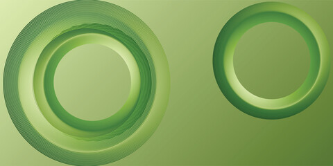 Three dimensional  small  green ring good simple