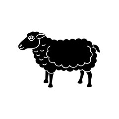 Woolly Black Sheep Silhouette  Graphic Art
