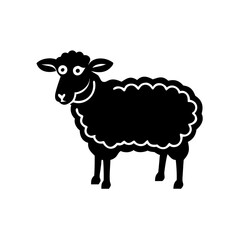 Woolly Black Sheep Silhouette  Graphic Art

