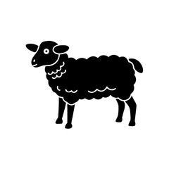 Woolly Black Sheep Silhouette  Graphic Art
