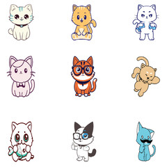 Cat Colour Vector Image New