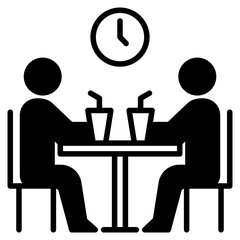 Lunch Break outline mixed icon