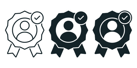 Qualification person icon. Illustration vector