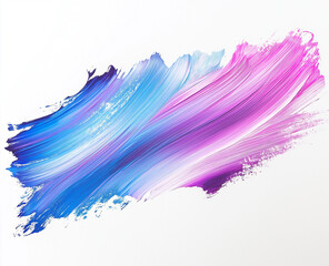 Painted Brush Stroke in Pastel Pink, Blue, and Purple on White Background  Soft, Minimalist Design Element for Elegant, Creative, and High-Resolution Visual Projects