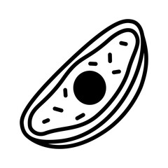 Illustration of egg pesto menus cusion meal in vector doodle line art style. High resolution and editable icon set perfect for symbol  logo  design element or poster for caf� or restaurant.