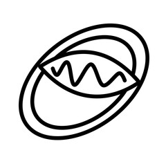 Illustration of egg omelet menus cusion meal in vector doodle line art style. High resolution and editable icon set perfect for symbol  logo  design element or poster for caf� or restaurant.