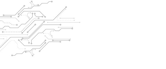 Abstract futuristic circuit board Illustration, Circuit board with various technology elements. Circuit board pattern for technology background. 