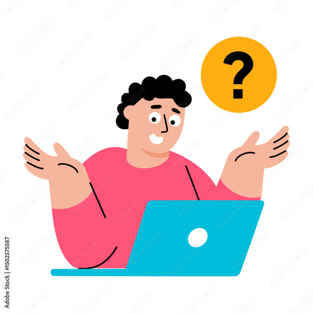 Canvas Prints flat style illustration depicting a dns error