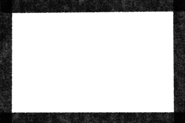 Obraz premium black textured ink frame border container, on transparent background