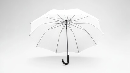 umbrella isolated on white background, Modern White Umbrella, a compact travel umbrella, umbrella with raindrops .

