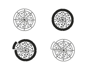 Pizza icon set