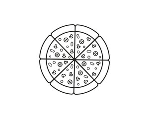 Pizza line icon
