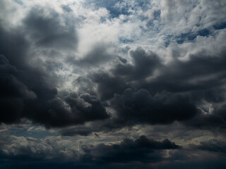 Cloud storm sky dark rain lightning thunder stormy typhoon nature light scene rainy atmosphere...