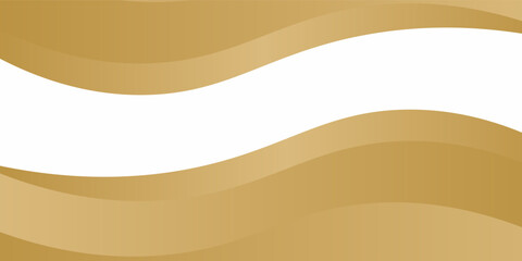 Vector gold line background curve element with white space for text and message design, overlapping layers, vector