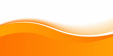 Vector orange line background curve element with white space for text and message design, overlapping layers, vector