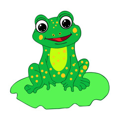 frog illustration useful for video cartoon making projects 