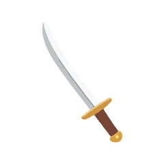 Simple Cartoon Pirate Sword Illustration
