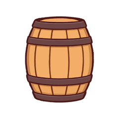 Simple, Contoured Cartoon Barrel