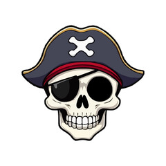 Refined Cartoon Pirate Skull