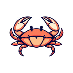 Simplified Cartoon Crab Illustration